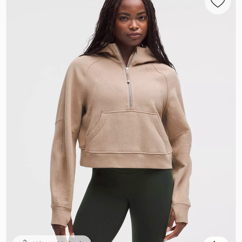 BABY PINK Lululemon Scuba Oversized Half Zip Hoodie - Picture 1 of 8